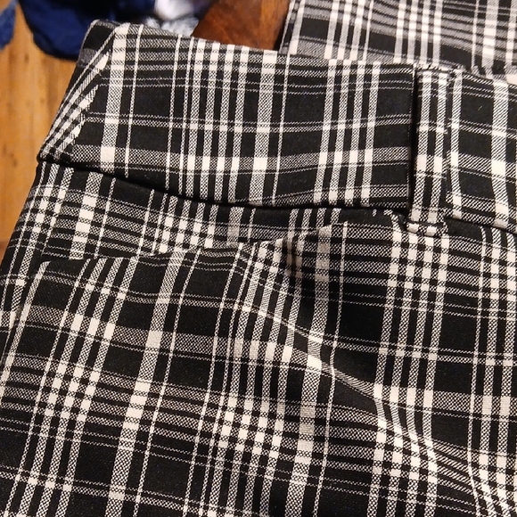 LOFT Womens Checkered Black and White Pants - Picture 5 of 9